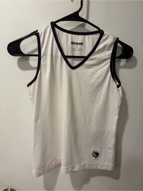 BOAST White Tank with Navy Trim size S